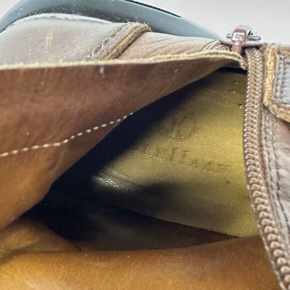 Cole Haan Brown Boots REPAIR OR UPCYCLING Good Leather Dryrot Soles Sz 6.5 Craft - Picture 10 of 13
